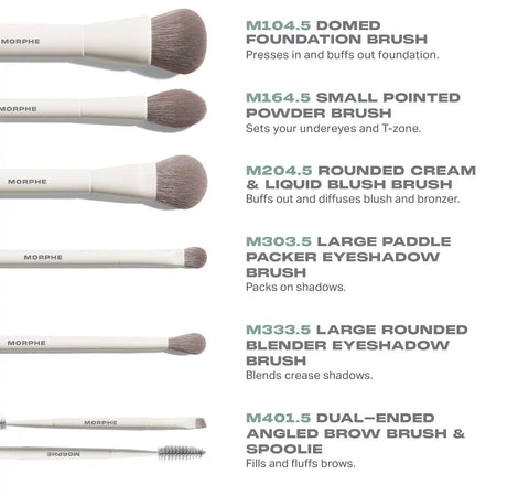 Along for the Glide 6-Piece Travel Brush Set