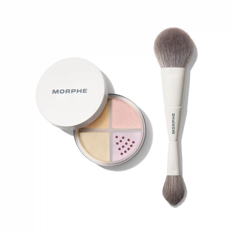 Bake & Set Loose Powder Quad & Brush Duo