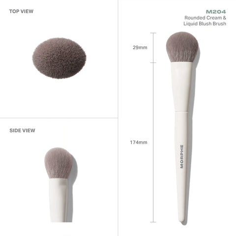 M204 Rounded Cream & Liquid Blush Brush