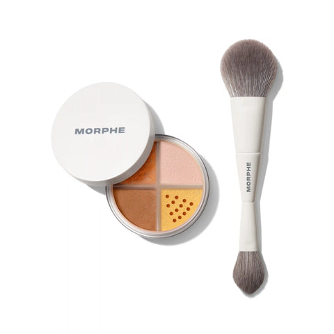 Bake & Set Loose Powder Quad & Brush Duo