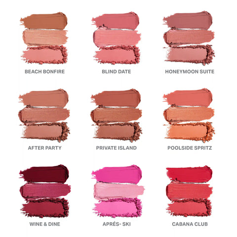 Cheek Thrills Trios + Dual-Ended Blush Brush